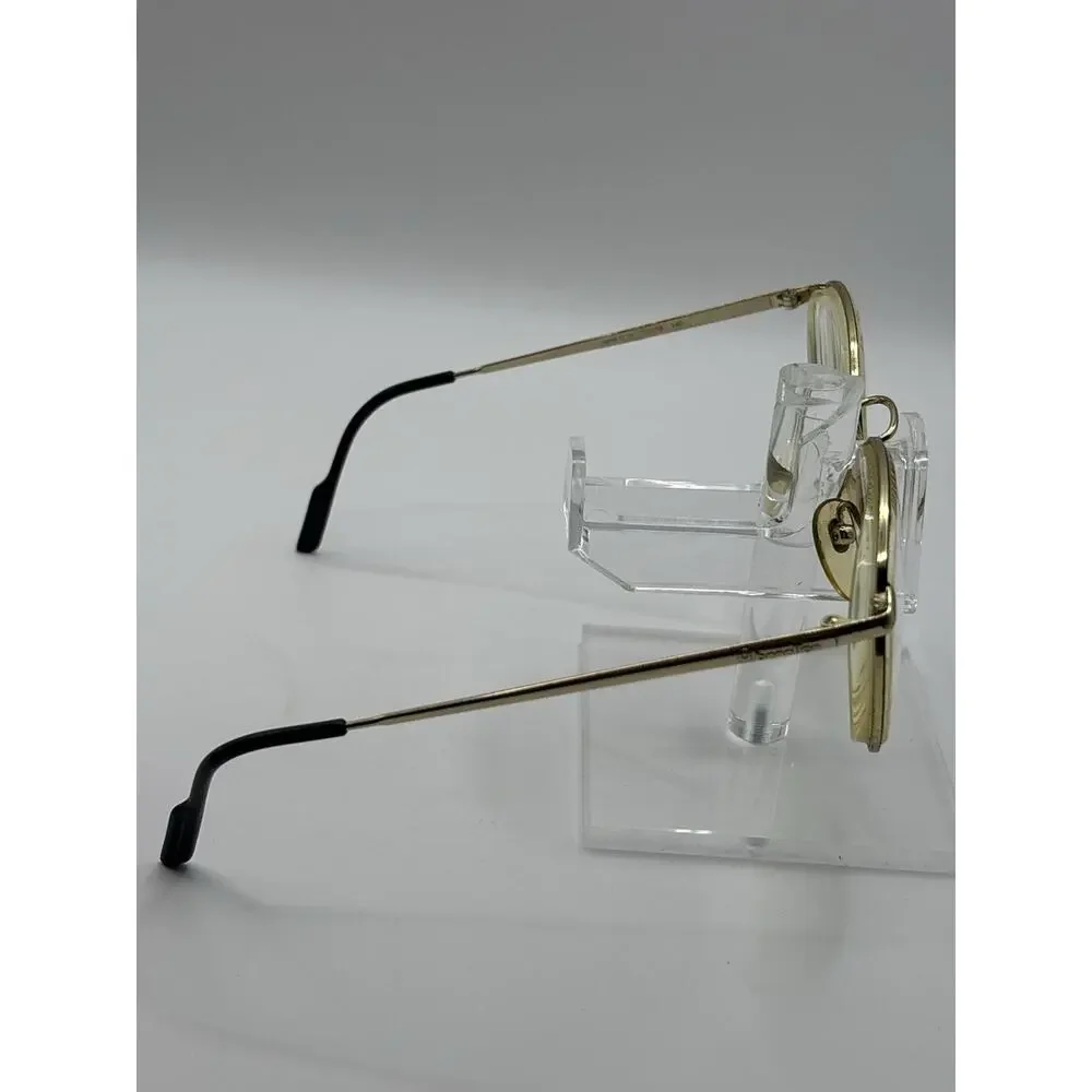 Benetton Boston Round Gold Eyeglass Frames Vintage 140 14